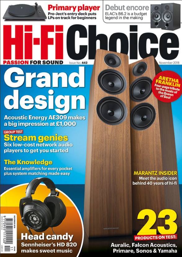 Acoustic Energy АЕ309 получили высшую награду от английского издания Hi-Fi Choice – Reсommended